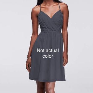 WINE Chiffon Dress with Strappy Back